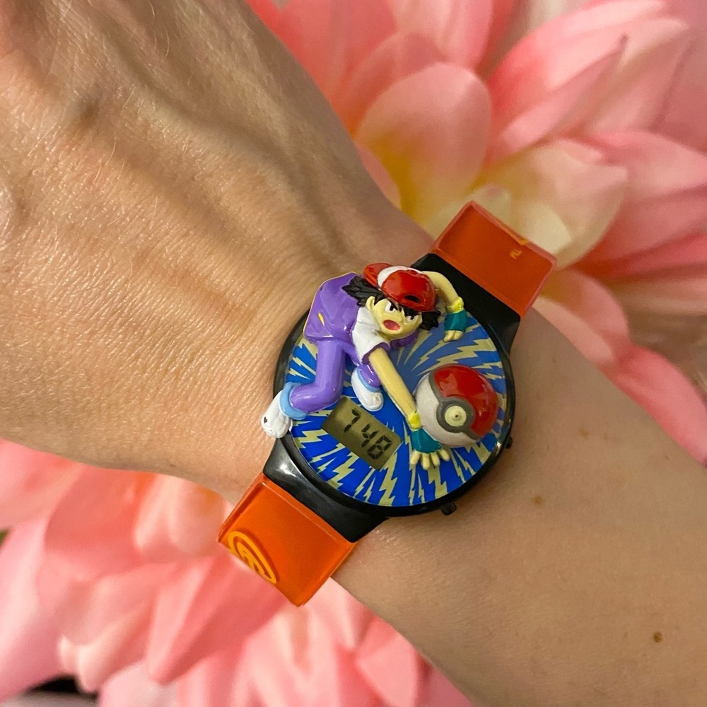 Vintage 1999 Pokémon Innovative Time Corp Digital Watch Ash Ketchum Pokémon VTG